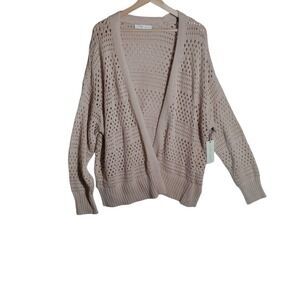 Madison + Hudsone Open Knit Cardigan Cotton Blend Sz 3X New